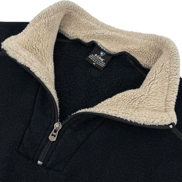 Kuhl Men's EUROPA Quarter Zip Alfpaca Fleece Navy Blue Medium - Picture 2 of 16